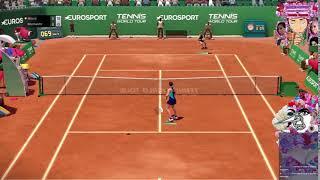 Яркий момент Tennis World Tour мощное забивание вверх