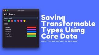 Saving Transformable Types Using Core Data