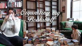 reorganizing my home library + bookshelf tour