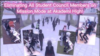 Yandere Simulator - Eliminating All Student Council Members on Mission Mode!