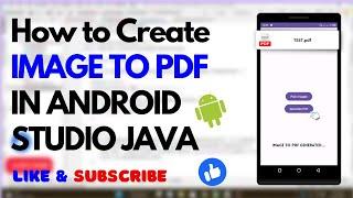 How to Create Image To PDF Converter App in Android Studio (Java) - Step-by-Step Tutorial