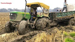 john deere 5050 best tractor// dhan kata gadi // tractor bangla