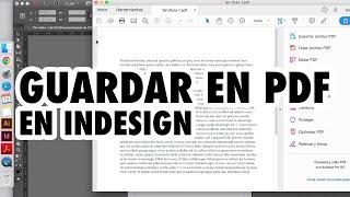 Como GUARDAR PDF en INDESIGN