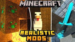 10 MOST REALISTIC Minecraft PE MODS for Minecraft