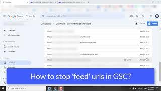 How to Stop Feed URL in Google Search Console @digitalmarketingurdu4488