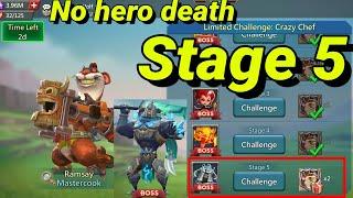 Lords mobile limited challenge stage 5 | Lords mobile crazy chef stage 5