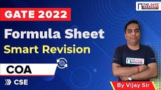 Quick Revision Through Formulas | COA | GATE 2022 l Vijay Agarwal sir