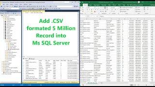 How to import CSV file to MS SQL Server Database