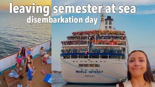 disembarkation day on semester at sea :(