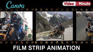 Film Strip Animation Slideshow in Canva | Canva Tutorial