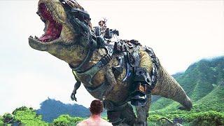 DOMESTICATED T-REX gain COMBAT ARMOR and participate in BATTLES between CARNIVOROUS DINOSAURS