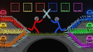 Stickman 3v3 Bridge Clash  ~ Future Ages Battle Fight