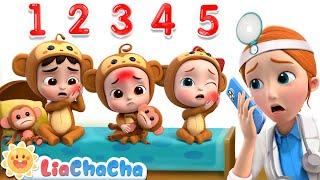 5 Little Monkeys Jumping on the Bed [Classic Version] | Kids Songs & Nursery Rhymes | LiaChaCha