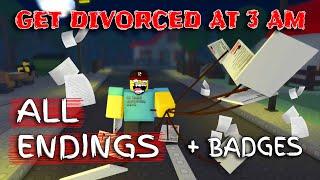 Get Divorced At 3 AM - ALL Endings [Roblox]