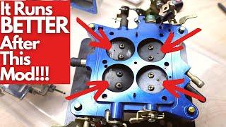 Drilling Holes in a Holley Carburetor For a Big Cam