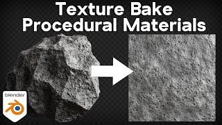How to Texture Bake Procedural Materials (Blender Tutorial)