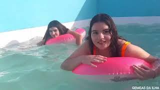 DESAFIO NA PISCINA    VERÃO GEMEAS DA ILHA     Gemeas da Ilha