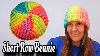 Easy Crochet Beanie Hat for Man or Woman IN SHORT ROWS - The Amazing Crown That Fits Perfect 