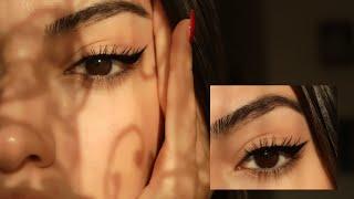 NASIL EYELİNER ÇEKİYORUM? | Gözü Çekik Gösteren Yarım Eyeliner + Eyeliner Sürme Teknikleri 