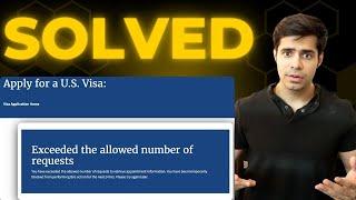 (Solved) Exceeded the Allowed Number of Requests US Visa Portal Error