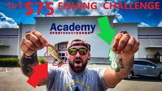 $75 ACADEMY FISHING CHALLENGE!!! (1v1 Giant Fish)