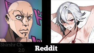 ANIME vs REDDIT (The Rock Reaction Meme) | Genshin Impact ARLECCHINO Only!