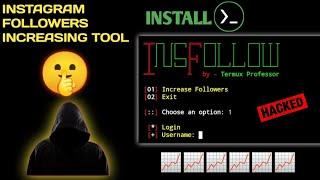 HOW TO INCREASE INSTAGRAM FOLLOWERS BY USING TERMUX  | NEW TERMUX TOOL | EXTREME PROGRAMMING #hack