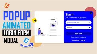 CREATE Stunning Animated Popup Login Forms with HTML, CSS & JavaScript