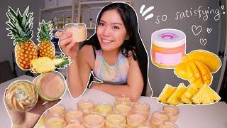  small business diary vlog making pineapple mango body scrub 