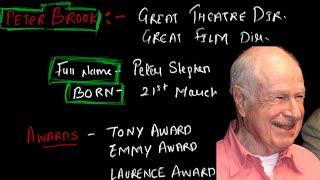 Peter Brook biography in Hindi | By Ashish Kumar