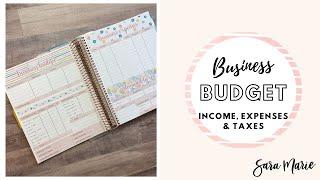 BUSINESS BUDGET | How I Track INCOME, EXPENSES & TAXES | Self Employed Budget | Sara Marie Stickers