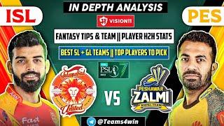 ISL vs PES Dream11, ISL vs PES Dream11 Prediction, Islamabad United vs Peshawar Zalmi, PSL T20 Team