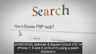 [WINDOWS] Jailbreak & Bypass iCloud IOS 14 -14.1 iPhone 7, 8 and X (A10-A11) using a patch checkra1n