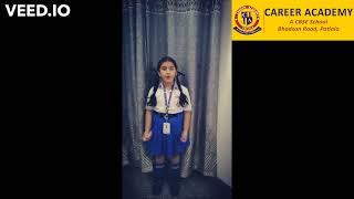 Career Academy School- Patiala ( Social Awareness of corona disease)