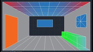 How to create One Point Perspective - AUTOCAD