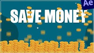 Money Save | Coin Falling Animation in After Effects Tutorials