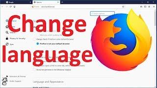 Change Mozilla Firefox language settings