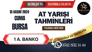 15 Kasım 2024 Cuma Bursa At Yarışı Tahminleri