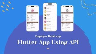 Flutter App Using API || Employee Detail App Using Flutter and API