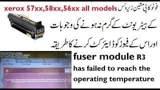 fuser module R3 has failed to reach the operating temperature xerox 5790,5775,5755