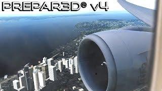 Prepar3D v4.5 I Emirates 777 landing Seattle I [Ultimate Realism] | i7 7700K + GTX1070 | [4K 60FPS]