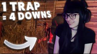 SALTY Survivors Step In The SAME TRAP 4 TIMES!!! - Dead by Daylight