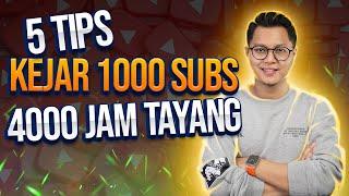 5 Tips Kejar 1000 Subscriber & 4000 Jam Tayang Syarat Monetisasi Youtube 2023 !