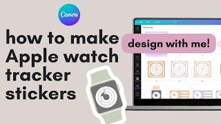 ⌚️DESIGN WITH ME | how to make planner stickers in canva | designing canva planner stickers