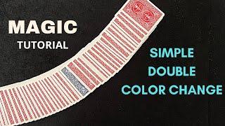 Magic Card Trick Tutorial 🃏 ️Simple Double Color Change - Chicago Opener