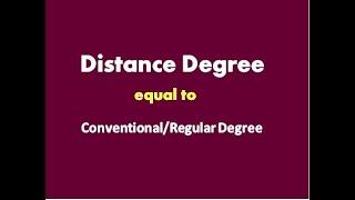 Equivalency certificate - Distance Mode degrees