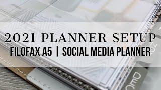 2021 Social Media Planner Setup | A5 Filofax Rings #filofax #socialmediaplanner