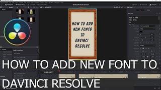 How to add a new font to Davinci resolve/ new font to davinci resolve/ add new font in your computer