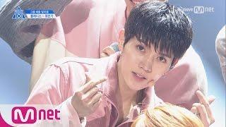 PRODUCE 101 season2 [단독/직캠] 일대일아이컨택ㅣ최민기 - 샤이니 누난 너무 예뻐_1조 @그룹배틀 170421 EP.3