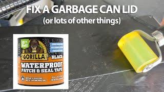 How To Fix A Cracked Garbage Can Lid With Flex Tape